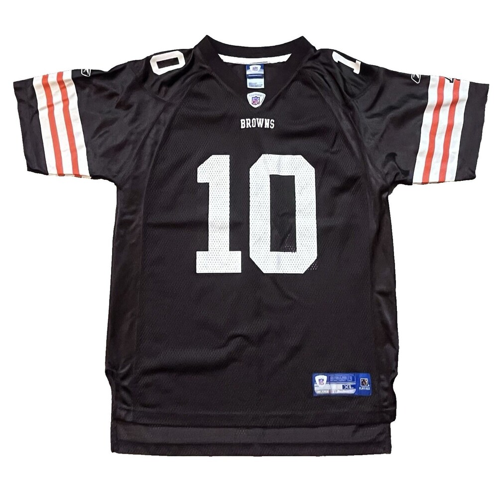 Brady Quinn Cleveland Browns Reebok Screened NFL Football Jersey Youth XL